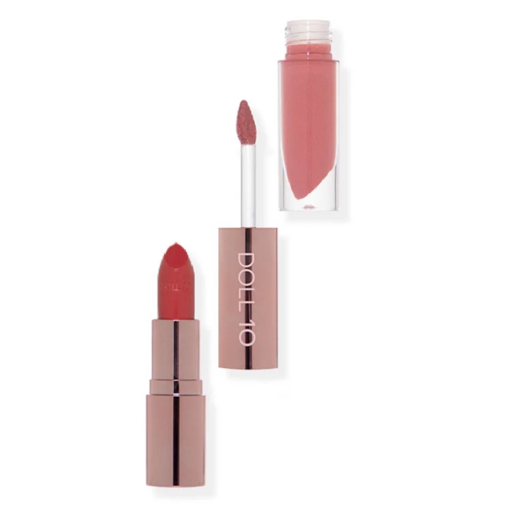 Doll 10 Lipstick and Lip Gloss Set - Spicy